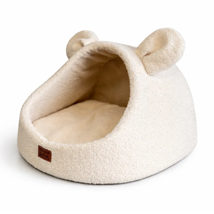 Kukaňa Golden Dog pre psa a mačku s vankúšom – 36 x 38 x 28 cm, krémová